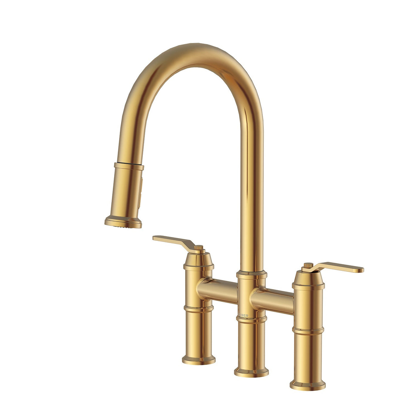 Kinzie 2H Bridge Pull-Down Kitchen Faucet 1.75gpm Brushed Bronze
