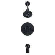 Amalfi 1H Tub & Shower Trim Kit w/ Diverter on Spout & Treysta Cartridge 1.75gpm Satin Black