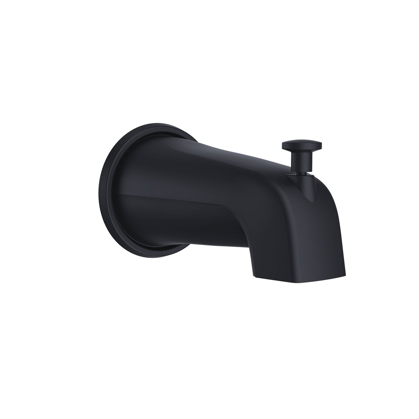 5 1/2" Wall Mount Tub Spout with Diverter Satin Black