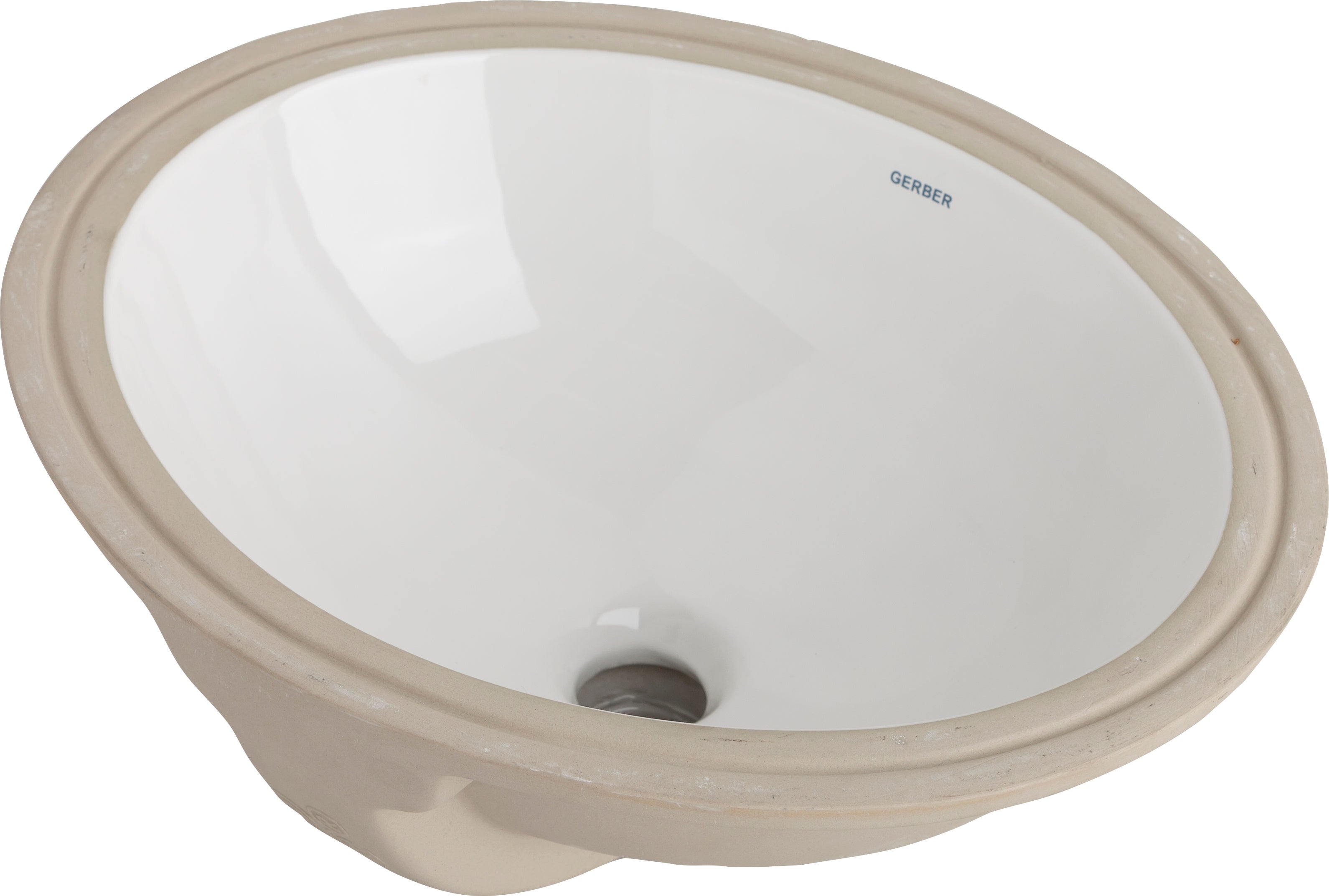 Luxoval Undercounter 15" x 12" Oval Lav White